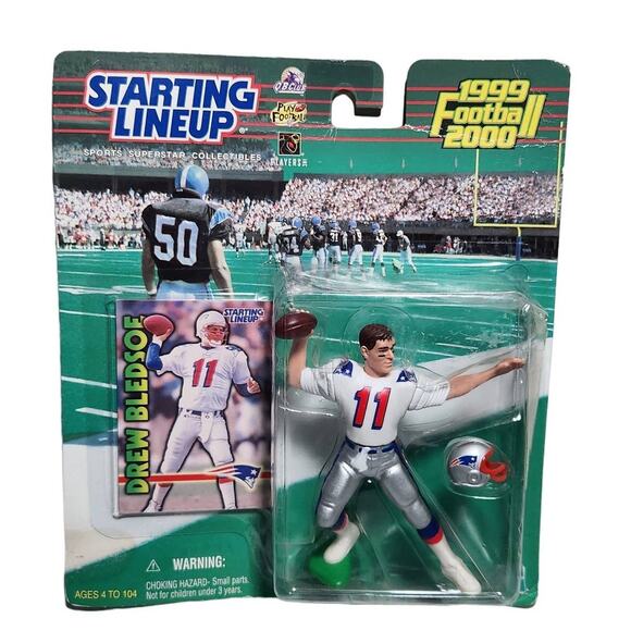 Starting Lineup NFL 1999-2000 New England Patriots Drew Bledsoe With Card New - Picture 1 of 9